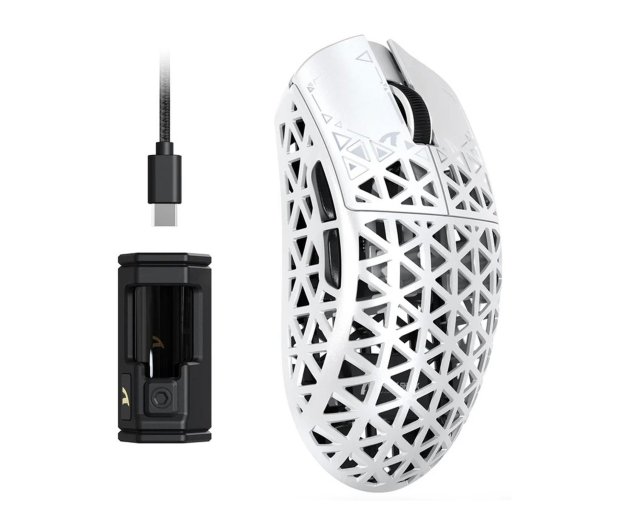 Attack Shark R5Ultra UltralightCarbon 8kHz/42kDPI PAW3950MAX Omron biała - 1472676 - zdjęcie 2